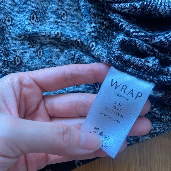 Black Patterned Women's Top - Picture 4 of 5